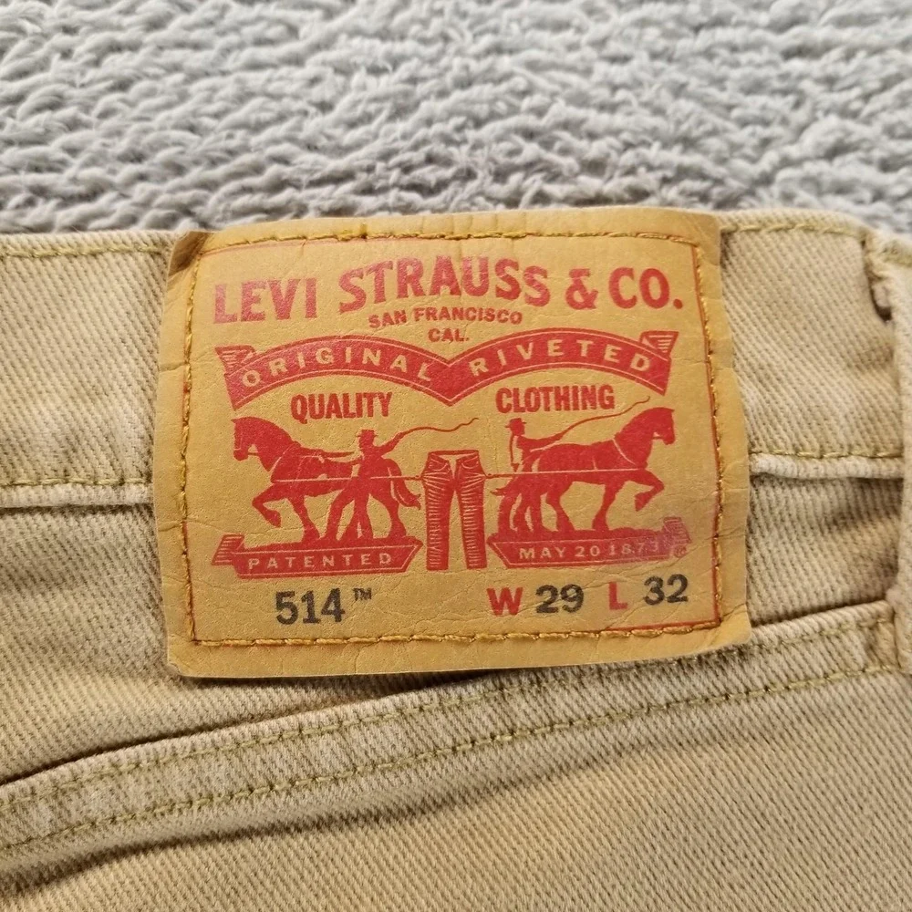 Levis 514 Jeans‎ Mens 29x32 Brown Regular Straight Casual Comfort Denim